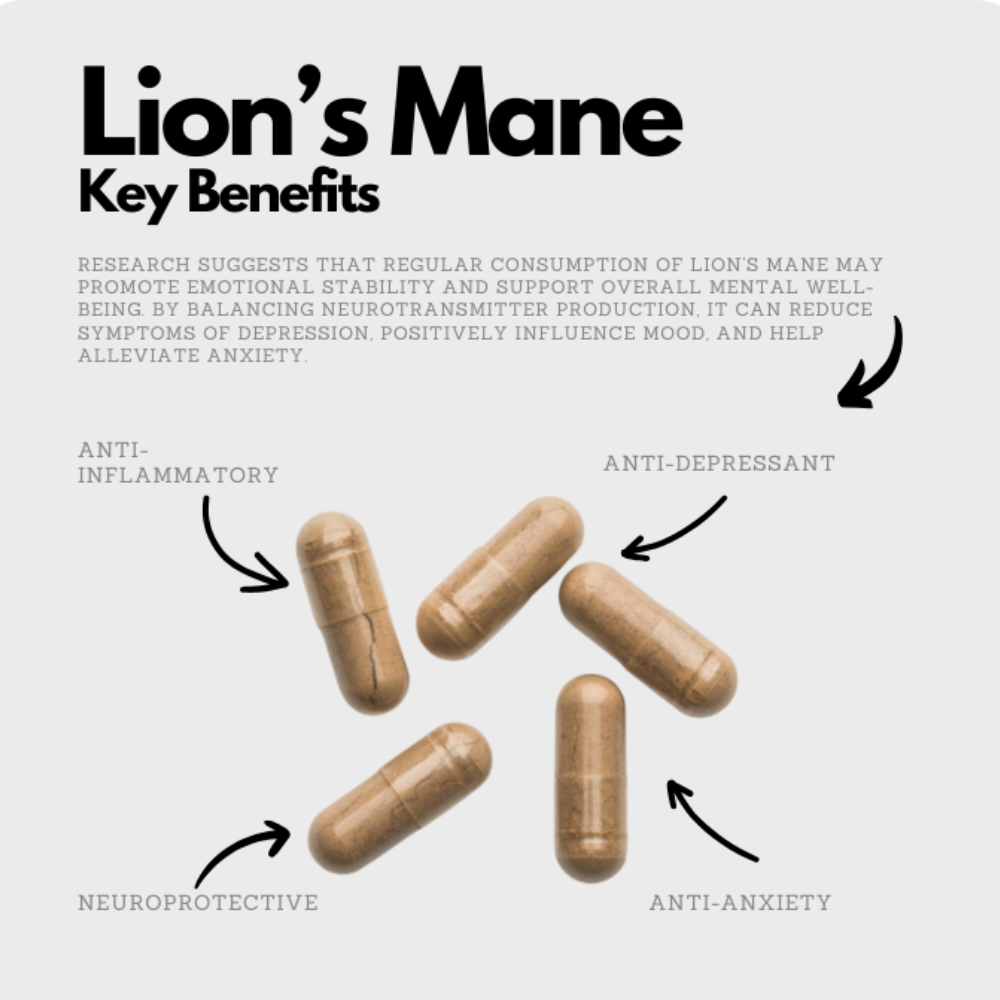 Lion's Mane Capsules - Mushroom Supplements