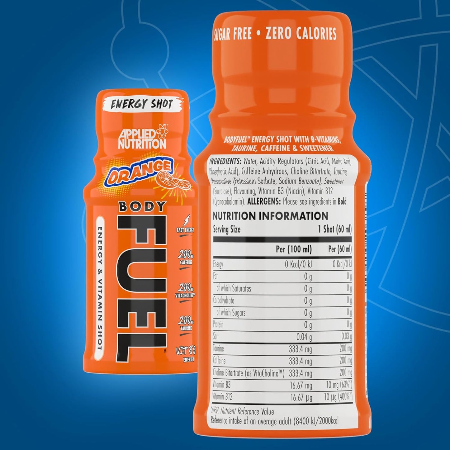 Energy & Vitamin Shots - Body Fuel Energy Shots Orange