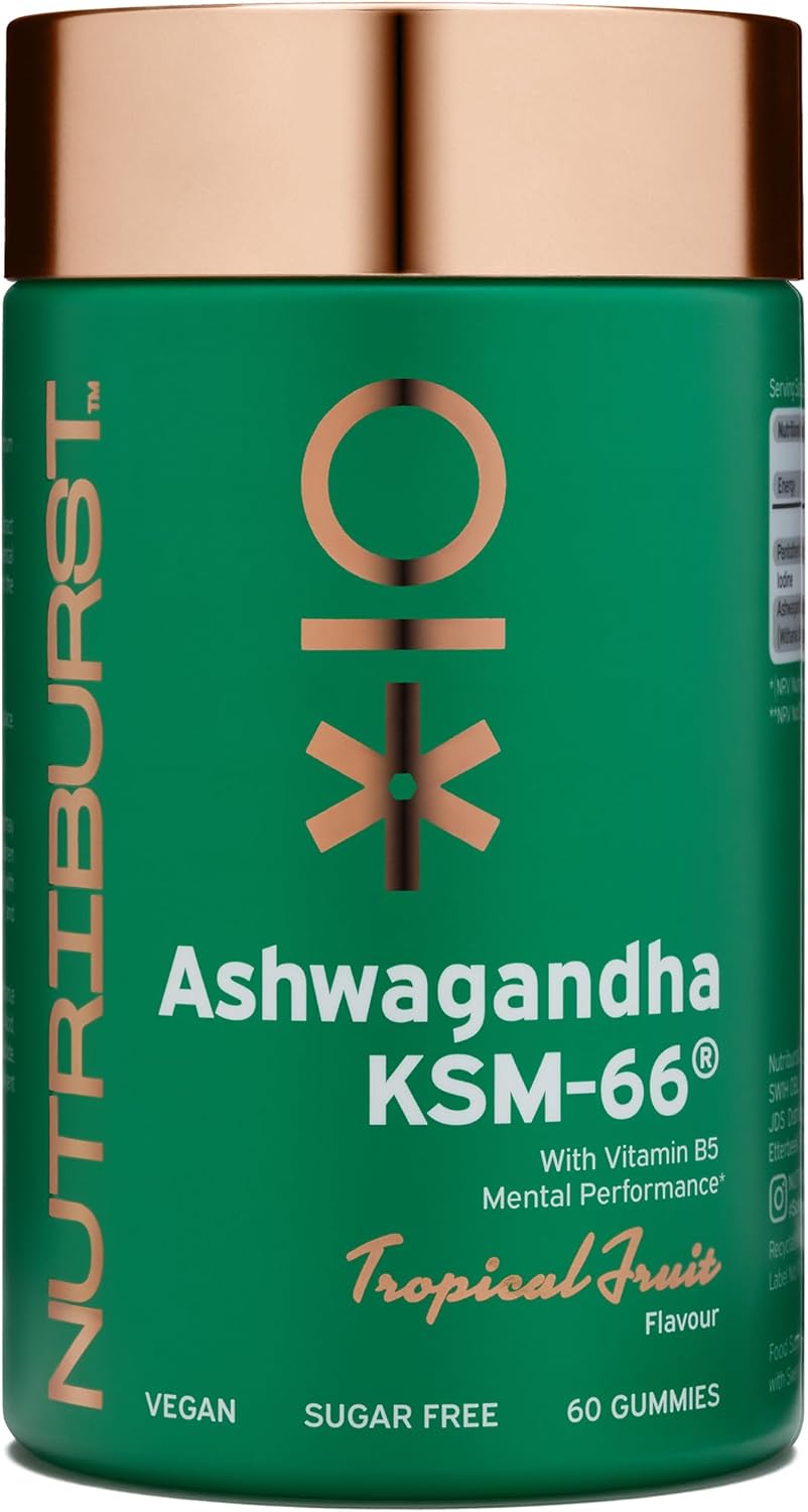 Ashwagandha Gummies - Nutriburst Ashwagandha + Vitamin B5 & Iodine