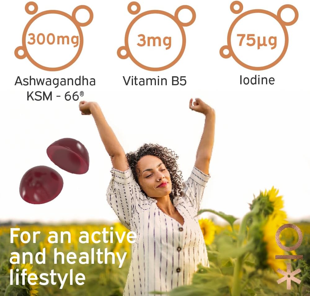 Ashwagandha Gummies - Nutriburst Ashwagandha + Vitamin B5 & Iodine