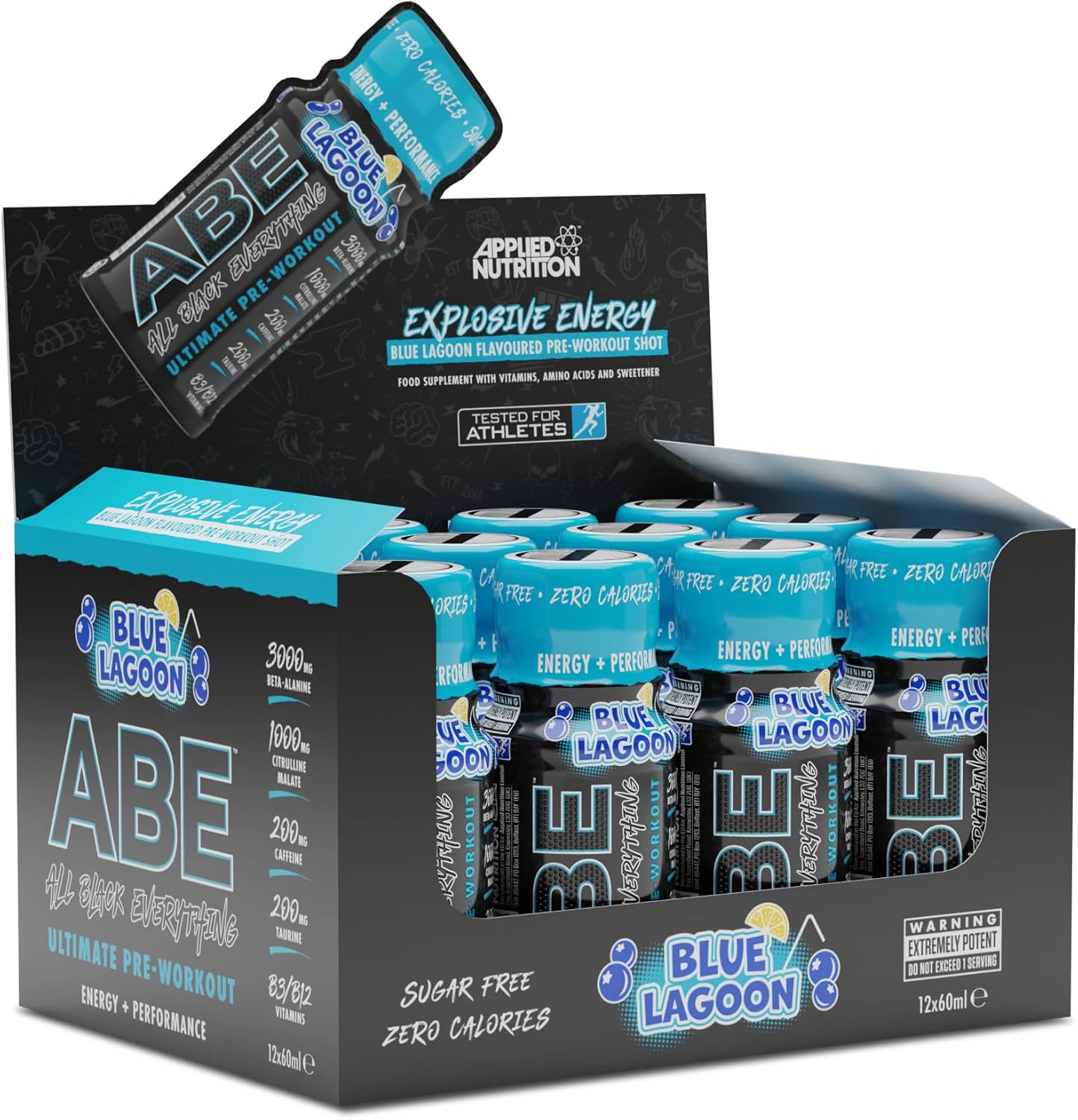 Pre-Workout Shots | Applied Nutrition ABE Shot 60 ML| Blue Lagoon