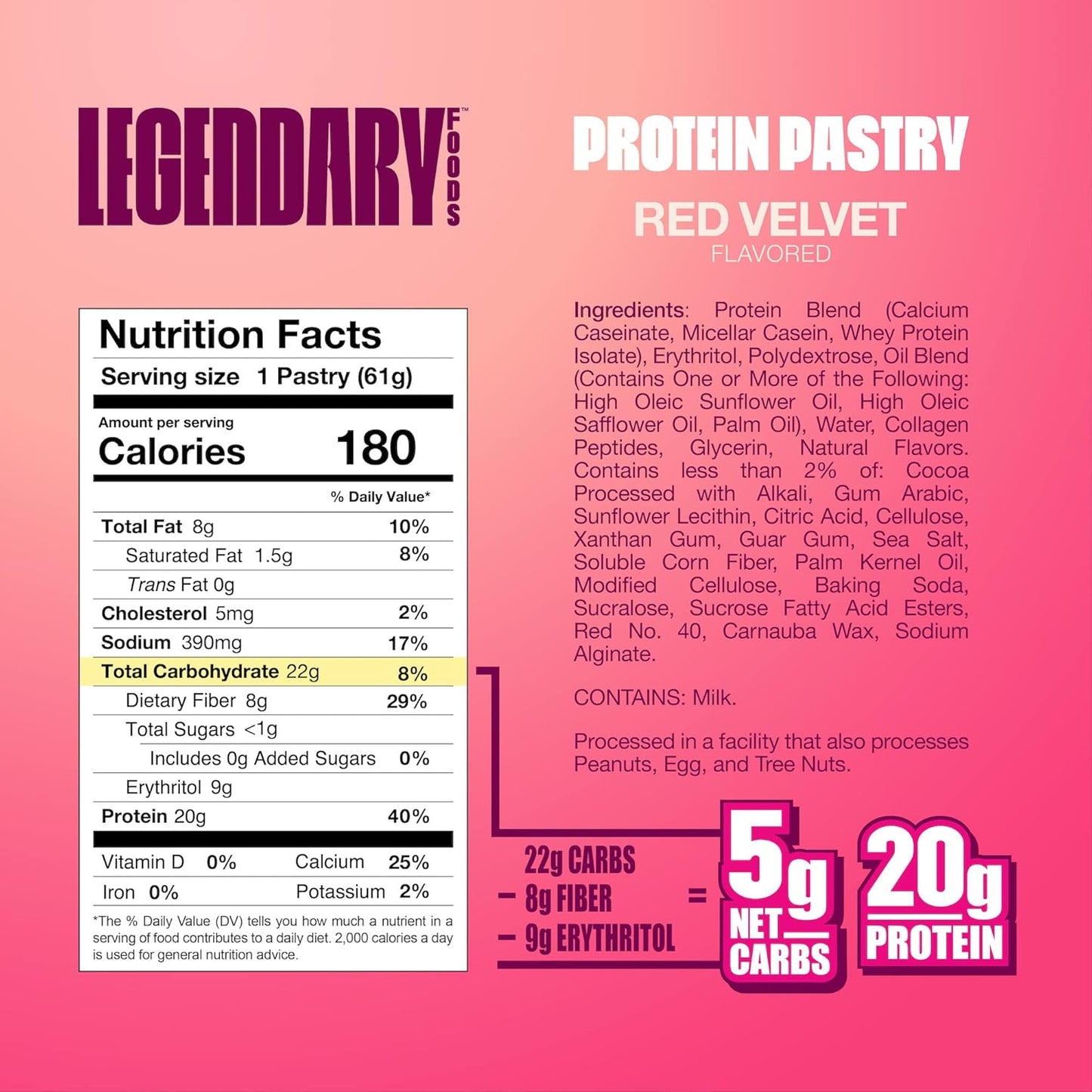 Red Velvet - Legendary Foods | Protein Pastry Tart