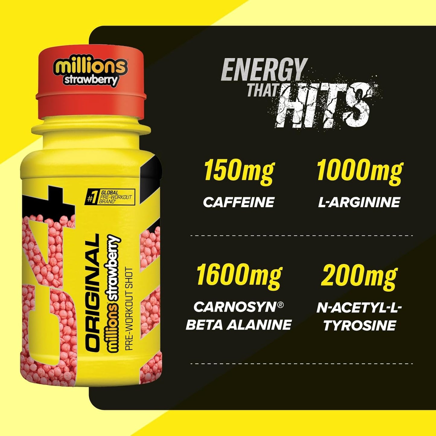C4 Pre-Workout - Cellucor C4 Shot - Millions Strawberry