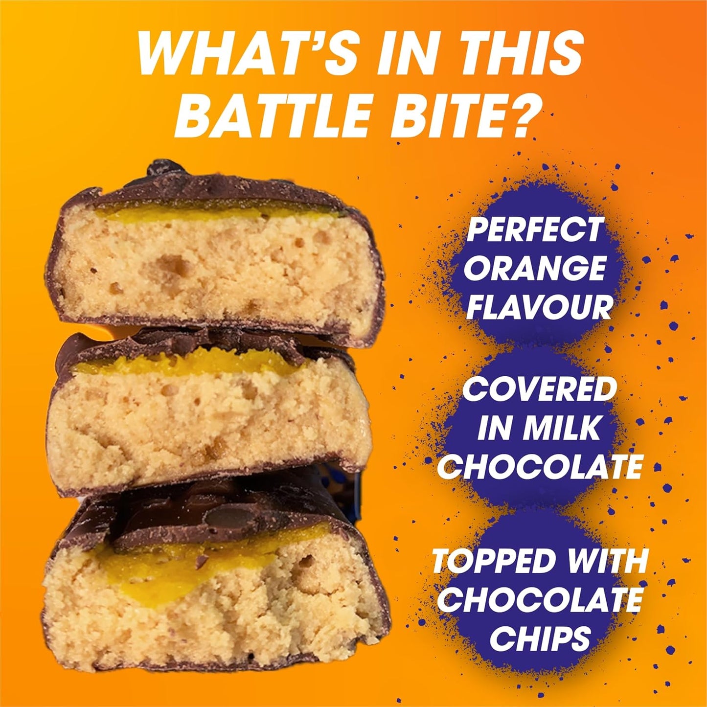 Protein Bar - Battle Snacks Protein Battle Bites - Jaffa Bake