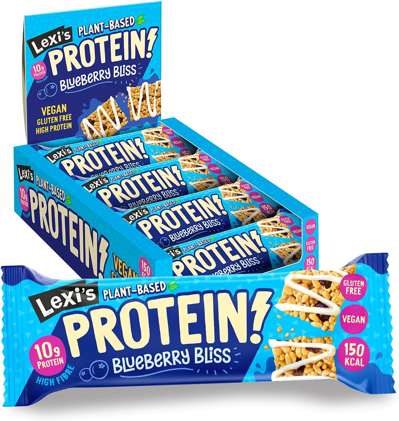 Protein Bar - Lexi's Crispy Protein Bars Blueberry Bliss