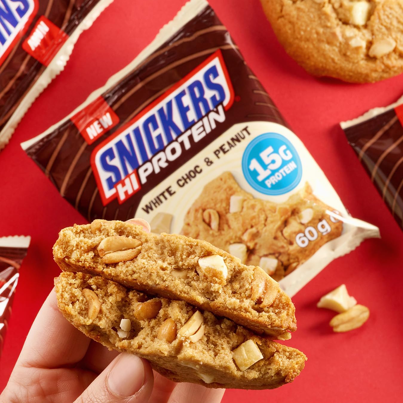 Snickers Protein Cookie | White Chocolate Peanut