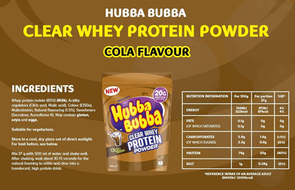 Whey Protein Isolate - Hubba Bubba Clear Whey Protein 405g Cola