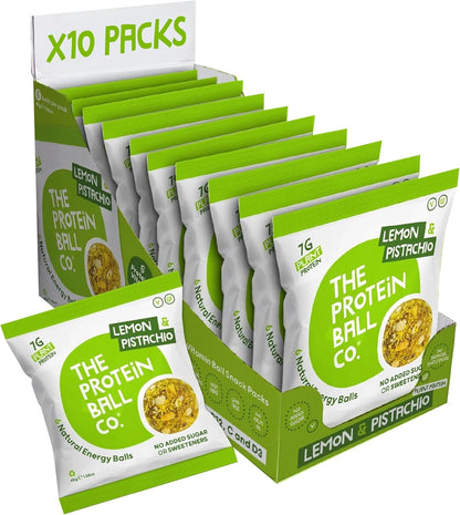 The Protein Ball Co Vegan Protein Balls Lemon & Pistachio