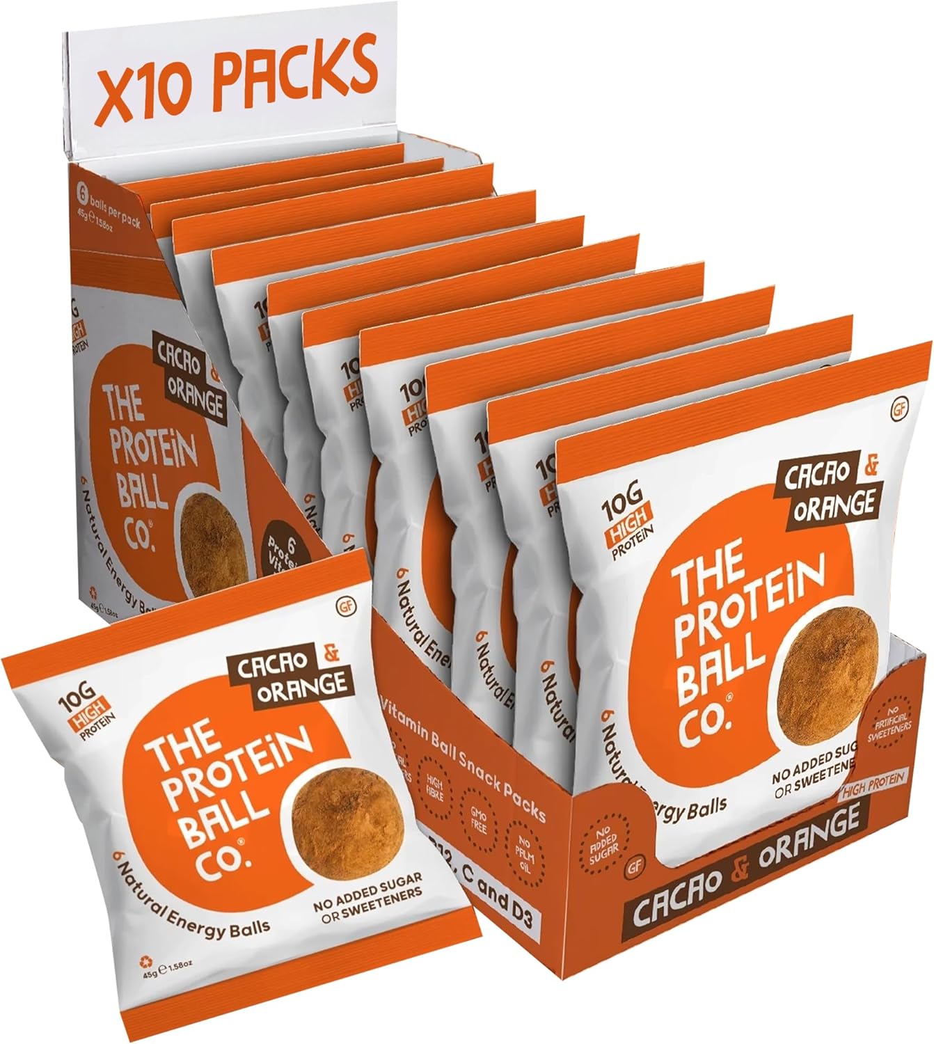 The Protein Ball Co Vegan Protein Balls Cacao & Orange