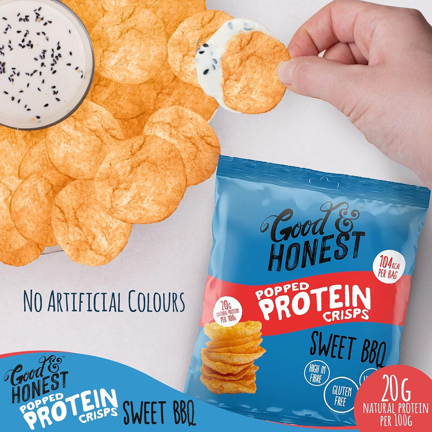Protein Crisps - Good & Honest Popped Sweet BBQ 23g