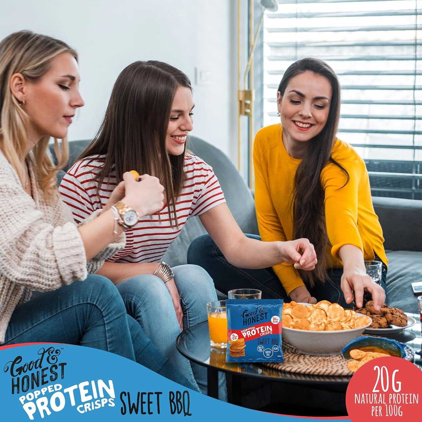 Protein Crisps - Good & Honest Popped Sweet BBQ 23g